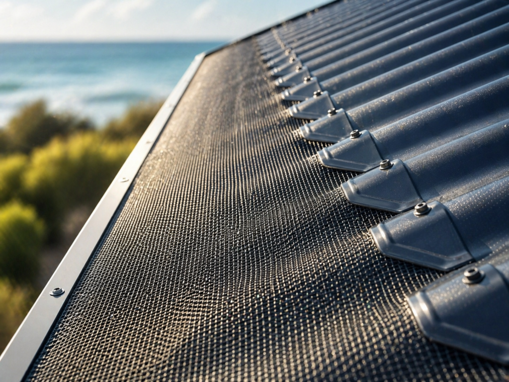gutter guard Sunshine Coast installation on Colorbond roof