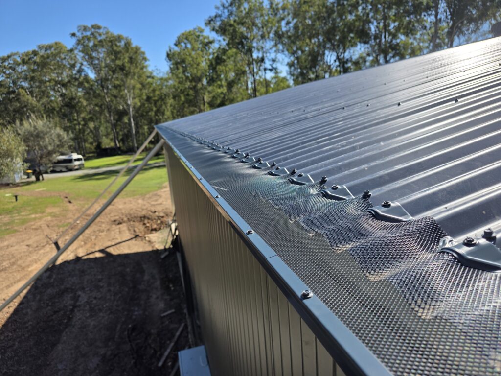 2mm woven aluminium gutter guard Cooroy QLD for tank water homes and fine leaf debris
